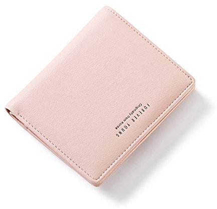 AnnabelZ Petit Portefeuille de Poche en Cuir à Deux Volets pour Femme, Rose, Taille S