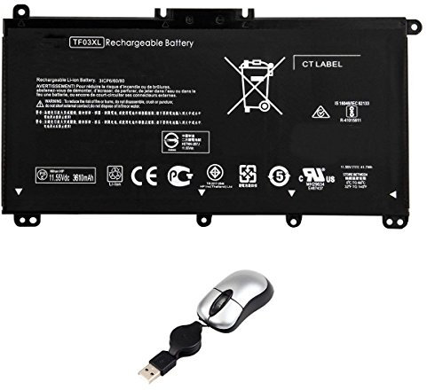 Amsahr TF03XL-05 Batterie de Remplacement 3610 mAh pour PC Gris