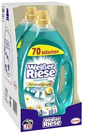 Weißer Riese Universal Gel Aromath. Bali Lotus & Weiße Lilie, 2er Pack (2 x 3.5 l)