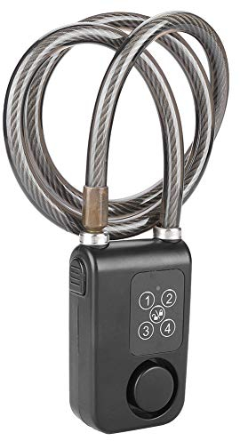 Serrure de vélo -110dB Smart Mot de passe étanche Serrure de bicyclette Antivol Alarme Serrure Smart Bike Lock Cable Antivol