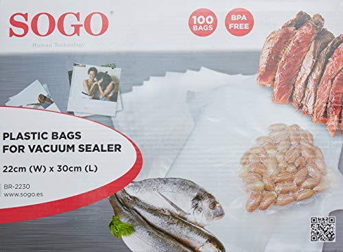 SOGO Bolsas DE ENVASADORA 20x25CM-100 pcs, Na, One Size