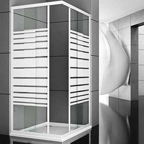 Ogomondo Box Doccia Corner Due Ante Cristallo Serigrafato (1, 66.5-69.5x96.5-99.5 Serigrafato DX)