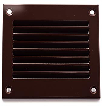 Vent Systems - Rejilla de ventilación (10 x 10 cm), color marrón con pantalla de protección contra plagas integrada para rejilla de ventilación de aire acondicionado, 100 x 100 mm
