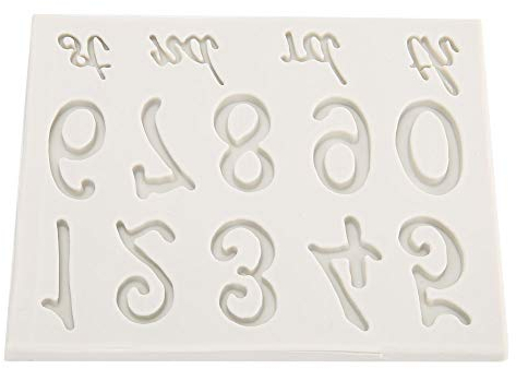 Silicone Resin Number Alphabet Pattern Molds DIY Casting Molds Art Resin Molds Non-Stick Cake Fondant Chocolate Craft Mould