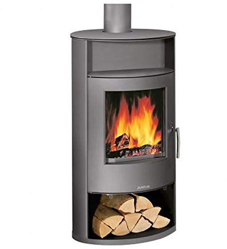 JUSTUS Kaminofen Island 7 (6,5 kW) Stahl Gussgrau