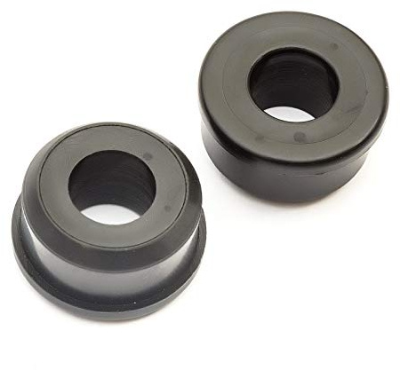 2x Plastic Reducer Bushes 1 / 25mm to 1/2 / 13mm Axle Bore Wheelbarrow Barrow