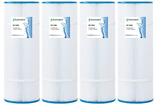 Savener SV-7483 -Filterkartusche für Schwimmbad und Spa, Unicel C-7483 81Sq.ft FC-1225 Hayward CX580RE PA81, passend für Hayward SwimClear C3025 C3030, 4 Stück