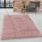 HomebyHome Shaggy Teppich 300x400 cm XXL für Wohnzimmer - Shaggy Teppich Hochflor Rosa Extra Weich und Flauschig - Langflor Groß Teppiche für Schlafzimmer, Esszimmer, Küche, Flur - Carpet, Halı