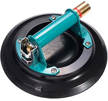 ZUOS 25,4 cm Glas-Saugnapf für Granit- und Glasheben, Vakuum-Saugnapf mit Metallgriff und Messingpumpe, 345 kg Tragkraft (25,4 cm – Metall)