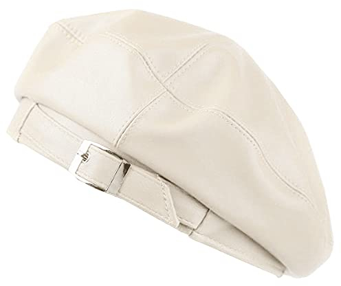 MEGAUK Damen Barett Französische Mütze Mädchen Ledermütze Beanie Maler Kappe Prinzessinhut Fraumütze Baske Baskenmütze Beret Cap Frühling Herbst Winter Hut