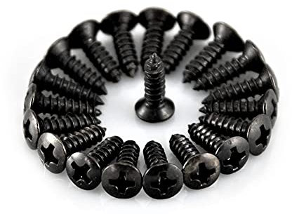 Guitar Anatomy Scratchplate Pickguard Screws Black x12