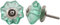 KPAVIR Interior Home/Kitchen/Wardrobe Cabinet Drawer Knobs Crystal Glass and Metal, Set of 6 (Mint)
