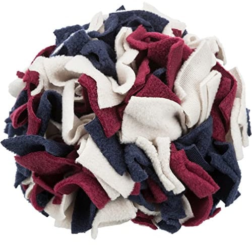 TRIXIE Snuffle Ball – Strategy Toy Level 1 – With 2 fringe lengths – Prevents gulping – Suitable for dry food – Polyester – ø 15 cm – 32047