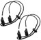 Baoblaze 2Pcs Serviettenkette mit Clip, Serviettenhalter Lanyard, Serviettenkettchen Verstellbar, Einstellbar Serviettenclips für Senioren Erwachsene Kinder Restaurant Familie (2 x Schwarz Neu)