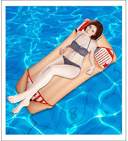 Pool Floats Water Hammock Inflatable Pool Floats Airbeds Inflatable Water Floating Row Floating Bed Inflatable Water Lounger Adult Bikini Floating Swimming Row 180 * 80cm for Chilling in The Pool