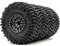 hobbysoul Höhe 5,0'' 2,2 Reifen & -10 mm negativer Offset 2,2 Beadlock Räder Schwarze Felgen für RC Mud Crawler All Terrain SCX10 Capra Wraith TRX4 Gen8, (4Stück, montiert)