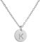 AFSTALR Damen Initialen Kette K Buchstaben Anhänger Silber Kette mit Herzen Geburtstagsgeschenk für Mädchen