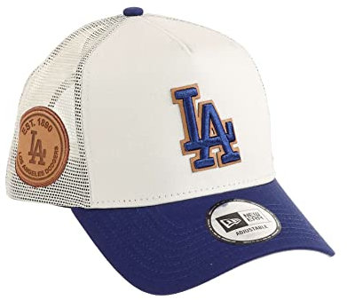 New Era Los Angeles Dodgers MLB Stone Navy Established 1890 Sidepatch A-Frame Trucker Cap - One-Size