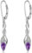 Pendientes chapados en oro blanco de 18 quilates para mujer, infinito, plata 925 con circonita AAAAA, Plata de ley