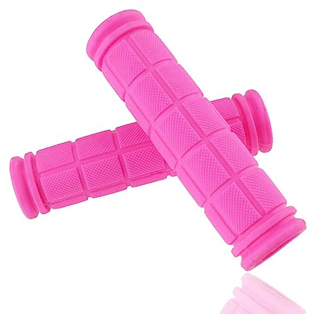 Fahrradgriffe für Kinder, Rutschfester Weichem Gummi Ergonomisch Fahrrad Griffe Lenkergriffe Handgriffe Lenker Griff für MTB Mountainbike Fahrrad (Rosa x 1 Paar)
