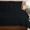 Pizuna Coton peigné Ensemble de Housse de Couette 240x220 cm 2 Personnes Noire, 100% Coton Longue Tige 400 Fils Armure Satin, Housse de Couette de Luxe avec Fermeture à Boutons Noire