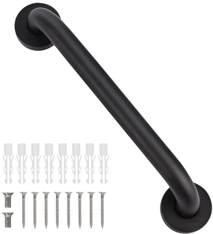 Barra de Agarre de Baño Asa de Seguridad para Baño Asidero Ducha 30cm Manija de la Ducha de Acero Inoxidable para Cocina Dormitorio Bañera Ducha y Escalones