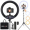 EOTO LIGHT 19 inch LED Ring Light with Tripod Stand, Selfie Ring Light with Touch Panel for Makeup Studio Portrait YouTube Vlog Video Shooting with Carrying Bag and Remote Controller, CRI>97