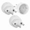 3 Pièces Adaptateur Prise Suisse Adaptateur France Suisse, 2 Broches Europe vers 3 Broches Type J, Adaptateur Voyage France vers Suisse Maldives, Rwanda, Liechtenstein
