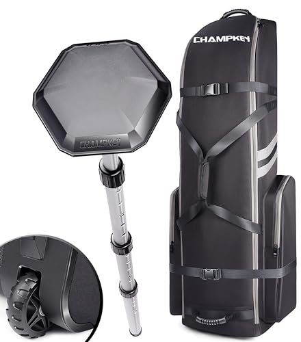 CHAMPKEY Premium Soft Padded Golf Travel Bag Flight with Wheels - 1200D Premium Oxford Fabric Golf Travel Cover
