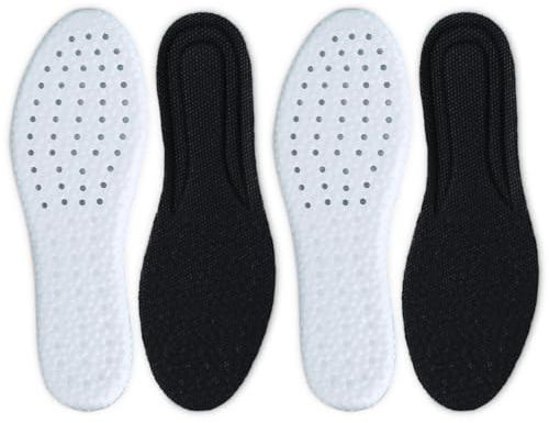 Zzmorni 2 Paar Komfort Sport Einlegesohlen Schuhe Sohlen Einlagen für Alltag und Beruf - Dämpfung und Atmungsaktiv - Ideal für Wandern, Laufen, Fitness (EU Size 36-37(Asia size 37-38))