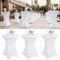 3 Stück stehtisch hussen stehtische Stretch Spandex Tischdecke 80cm, Elastische Stehtisch Husse Stehende Tischdecke für runden Tisch Hochzeit Geburtstagsfeier Bankett Bar Counter(Weiß)