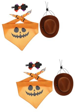 BESPORTBLE 2sätze Feinem Katzenhut Und Schleife Dekorative Katzenkostüm Für Halloween Teiliges Set Mit Dreieckstuch Für Haustiere Perfektes Zubehör Für Partys Und Festlichkeiten