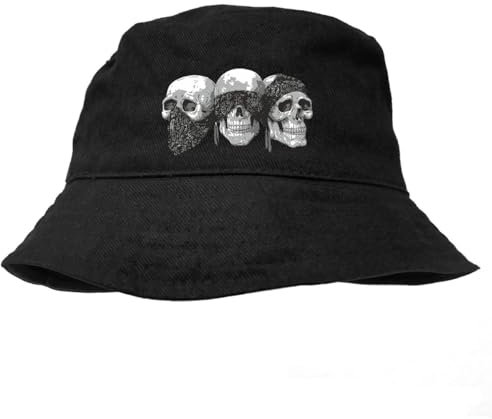 Bucket hat Skulls Totenköpfe Death Head anglerhut Sonnenhut Biker Rapper Ultras
