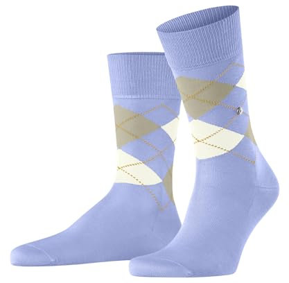 Burlington Herren Socken Manchester M So Baumwolle gemustert 1 Paar, Blau Sky Blue 6254, 40-46