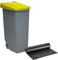 WELL HOME MOBILIARIO & DECORACIÓN Conteneur fermé 110 L jaune H.88 cm + rouleau de 10 sacs poubelle 120 l