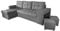 NAWSTOL - Ecksofa Couch Leon mit Schlaffunktion und Bettkasten - Modern Sofa für Wohnzimmer - Links/rechts montierbar (Hellgrau)
