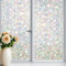 Qualsen Pellicola per Vetri Finestre Motivo a Ciottoli 44.3x200cm, Decorativa Pellicola Adesiva per Vetri Arcobaleno Elettrostatica Autoadesiva Pellicola Privacy Finestre per Casa Ufficio