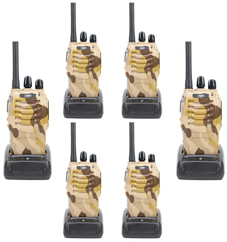 Portable radio station kit PNI PMR R40 CAMO 0.5W, 16 channels, 50 CTCSS and 104 DCS tones, ASQ, TOT, monitor, set of 6 pieces