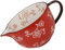 PEPLAYTAL 1pc Multi-Functional Ceramic Mixing Bowl Pouring Spout Non- Mixing Holder for Breakfast Cooking Kitchen Use Red