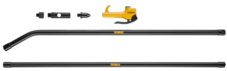 DEWALT Blaspistole im Hebel-Stil mit 60 cm bis 122 cm Verlängerung, Handluftpistole, 61 cm Verlängerung für präzise Luftstromkontrolle, langlebiges und ergonomisches Design für den professionellen und