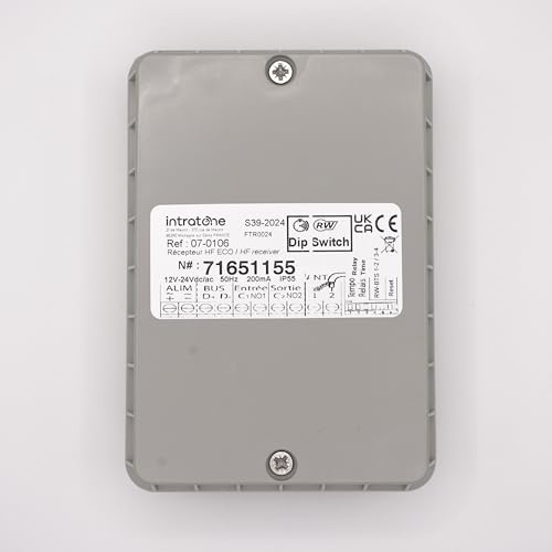 INTRATONE - Récepteur HF ECO 07-0106 | Module radio 868 MHz à code tournant sécurisé | Jusqu’à 1 022 télécommandes | Usage professionnel + 1 Porte-clés DOMOBIP