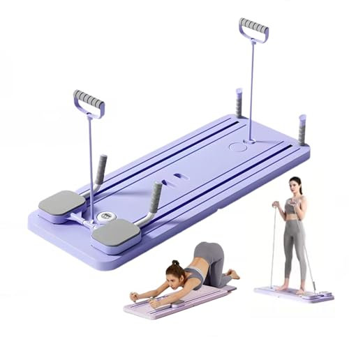 4-in-1 Pilates Reformer Board mit Auto Rebound & Timer | 136.1 kg Kapazität | Faltbarer Bauchmuskeltrainer für Home Gym | Anti-Rutsch-Fitnessgeräte für Frauen & Männer