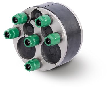 KRASO Dichteinsatz Universal Mehrfach - geteilt - Durchführung für Kabel und Rohre, doppelt dichtend, wasserdicht bis 2,5 bar (100-3 x 6-18 mm oder blind 2 x 6-33 mm oder blind)
