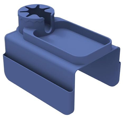 Sofa Armrest Cup Holder, Silicone Couch Tray, Anti-Slip Drink Holder with Side Pocket, Flexible Armrest Organizer, Spill-Resistant Design, for Living Room, TV, Snacks, Remote, Phone, 48x29.5cm Blue