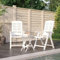 Woonisher 3-TLG. Garten-Essgruppe Weiß Polypropylen Rattan gartenmöbel Set