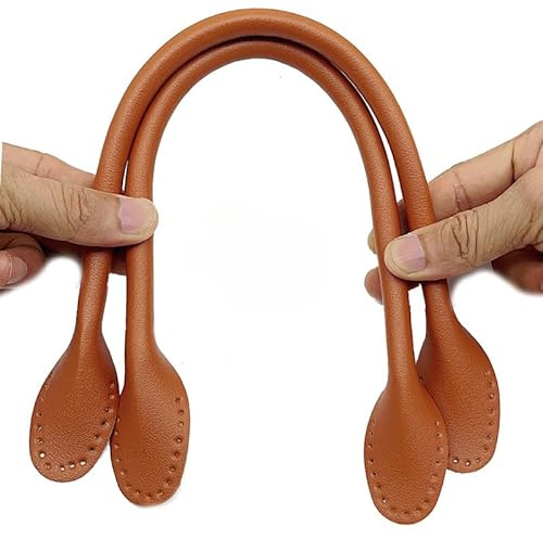 YKAFADE 2 Stück Taschengriffe Taschenhenkel 42cm PU Leder Lederriemen für Taschen Leder Tasche Gürtel Ersatz Griff Handtaschen Griffe Schultergurt Ersatzgriff für Handtasche Geldbörsen Zubehör,Braun