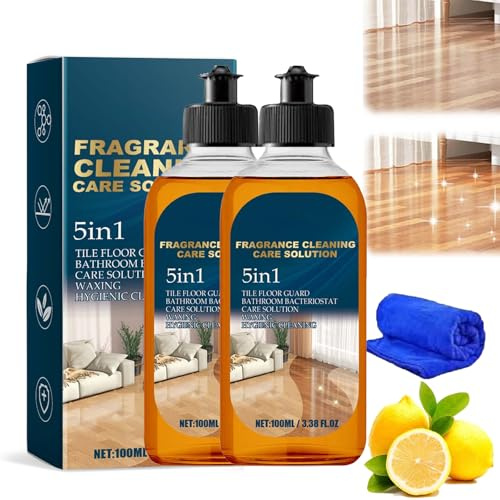 Fragrance Cleaning Care Solution, 5 in 1 Floor Cleaner, Floor Cleaner, Stain & Odor Remover Floorcleaner, Fragranced Mopping Solution for Home Kitchen Bathroom (2)