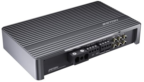ETON GA 4 – High-End 4-Kanal Class-D Verstärker, 4 × 220 W RMS Endstufe | Audiophile digitale Auto Endstufe für PKWs & Wohnmobile, hohe Ausgangsleistung, High-Level Eingänge, Start-Stopp geeignet
