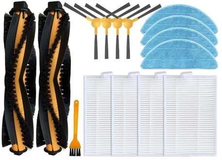 VDFNGFD Compatibile con Create Ikohs Netbot S18 Robot aspirapolvere Pezzi di ricambio Spazzola laterale principale Filtro Mop Pad primario(Set D)