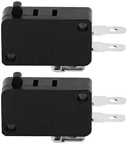 KW3AT16 Microwave Oven Door Switch ABS Durable Micro Switch Normally Close for Microwave Oven Replacement Black 28x16x10mm 2 Pack